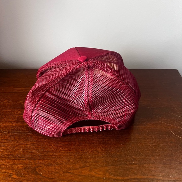 Vintage Buff Burgundy Trucker Cap‎ - Picture 3 of 6